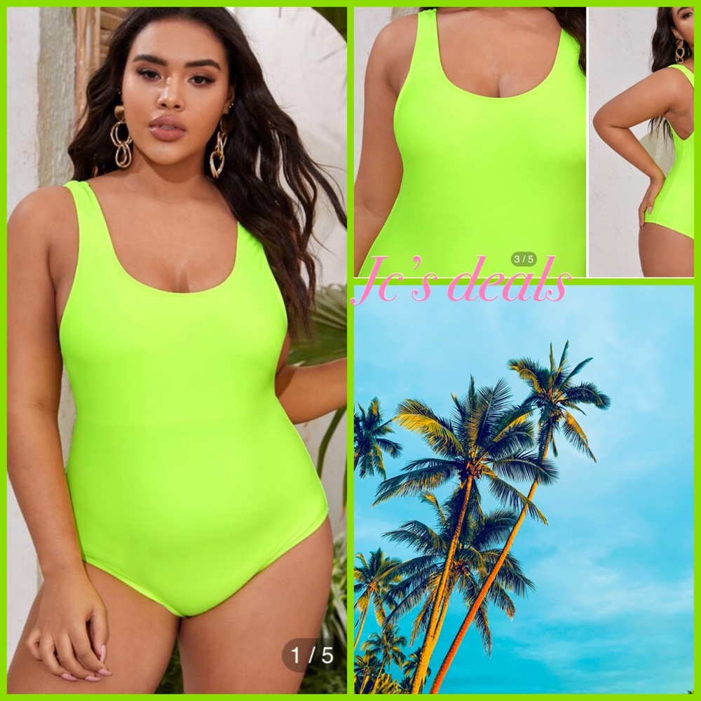 🐠Forever21 plus size green neon swimsuit 🐠